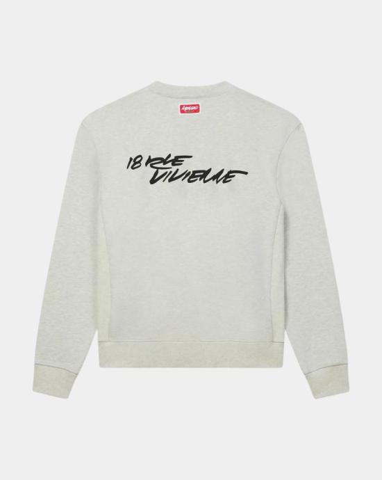 25FW 겐조 긴팔 티셔츠 F65SW2524MC 93 Pale grey - KENZO