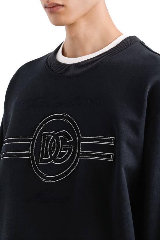 25FW 돌체앤가바나 긴팔 티셔츠 G9AHSZG7PGB B0665 BLU SCURISSIMO 1 - DOLCE & GABBANA