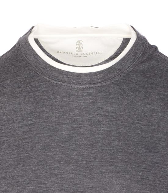 25FW 브루넬로 쿠치넬리 반팔 티셔츠 MH8367427CWD40 GREY - BRUNELLO CUCINELLI