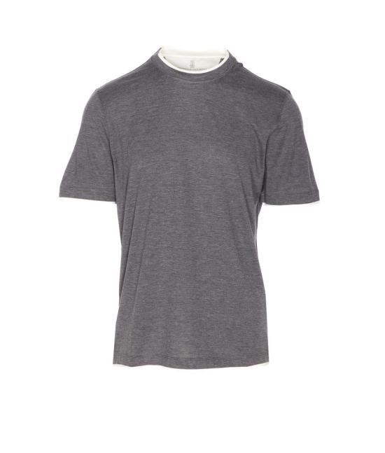 25FW 브루넬로 쿠치넬리 반팔 티셔츠 MH8367427CWD40 GREY