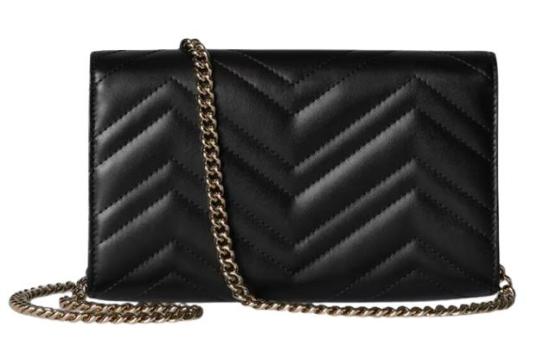  구찌 GG 마몽 체인 월랫 837745 AAET81000 Black - GUCCI