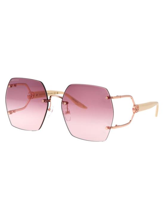 25FW 구찌 안경 GG1562S 004 SUNGLASSES 004 GOLD IVORY VIOLET - GUCCI
