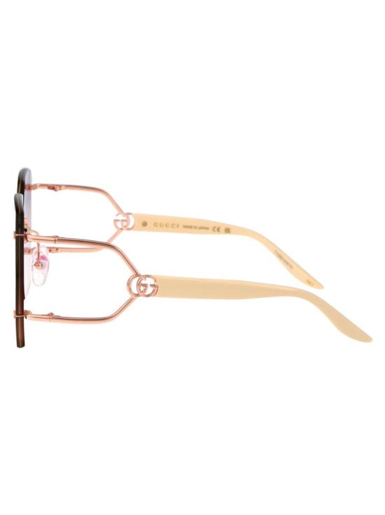 25FW 구찌 안경 GG1562S 004 SUNGLASSES 004 GOLD IVORY VIOLET - GUCCI