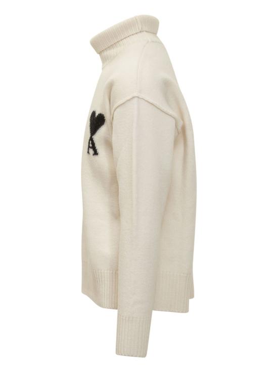 25FW 아미 터틀넥 H25UKS839 018151H25 Ecru noir - AMI