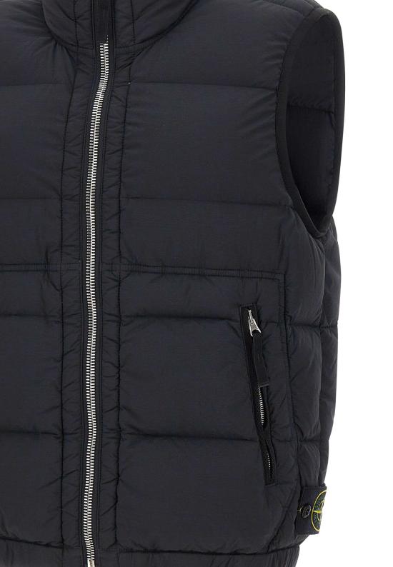 25FW 스톤 아일랜드 심리스 터널 나일론 다운-TC 다운 베스트 G100007S0028 V0029 Black - STONE ISLAND