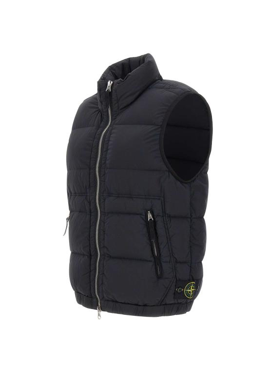 25FW 스톤 아일랜드 심리스 터널 나일론 다운-TC 다운 베스트 G100007S0028 V0029 Black - STONE ISLAND