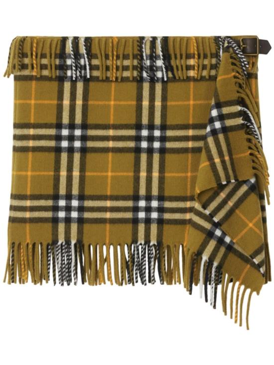 24FW 버버리 체크 울 캐시미어 스카프 스커트  8099716 C1422 Oxide