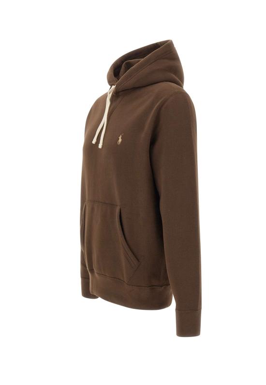 25FW 폴로 랄프로렌 포니 자수 플리스 후드 티셔츠 710766778 108 Brown - POLO RALPH LAUREN