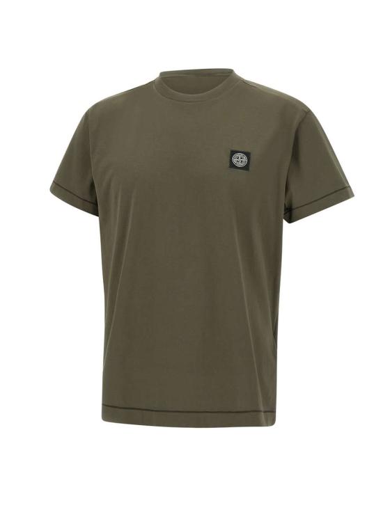 25FW 스톤 아일랜드 반팔 티셔츠 2100027S0013 V0054 Green - STONE ISLAND