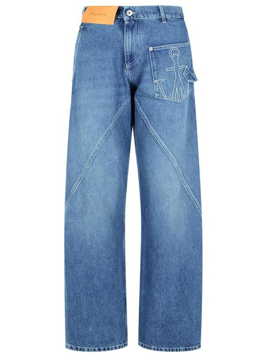 25FW JW앤더슨 트위스트 워크웨어 진 DT0102 PG1735804 Light Blue