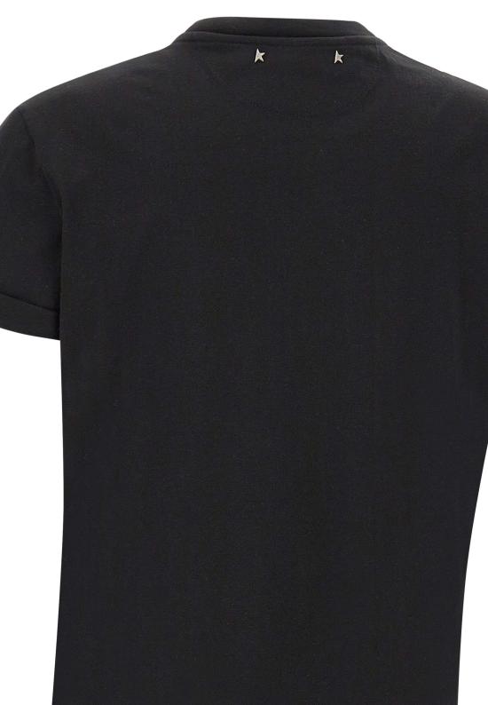 25FW 골든구스 반팔 티셔츠 GWP01220 P00063790292 Black - GOLDEN GOOSE