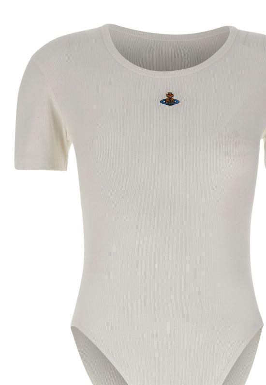 25FW 비비안웨스트우드 바디수트 티셔츠 1G010012 J009CA401 White - VIVIENNE WESTWOOD