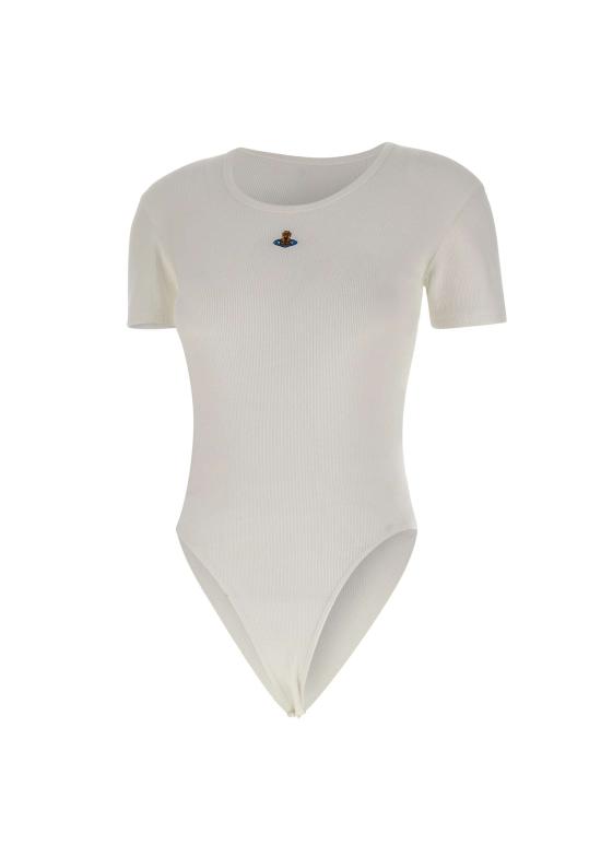 25FW 비비안웨스트우드 바디수트 티셔츠 1G010012 J009CA401 White