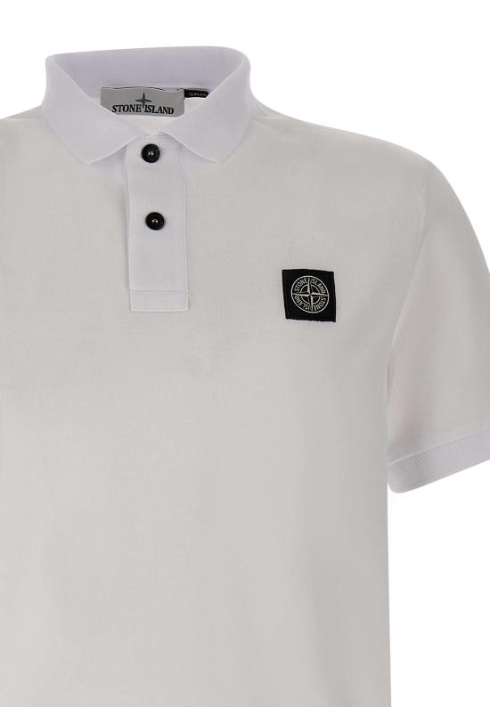 25FW 스톤 아일랜드 폴로 티셔츠 2200005S0017 V1001 White - STONE ISLAND