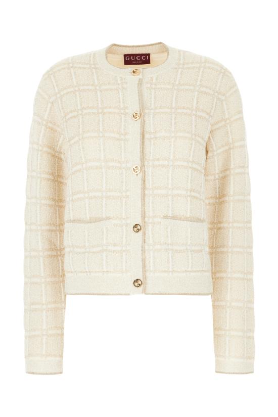 25SS 구찌 가디건 805754XKEDI 9237 Bianco