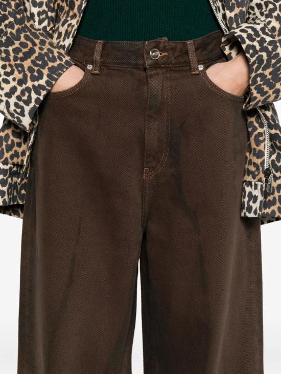 25FW 가니 오버다이드 헤비 데님 베기 팬츠 J1737 979 BROWN - GANNI