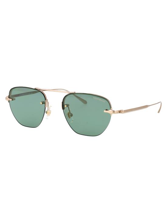 25SS 몽블랑 선글라스 MB0404S 003 GOLD GOLD GREEN - MONTBLANC