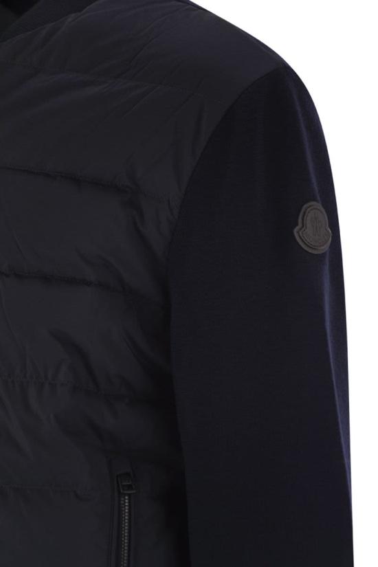 25FW 몽클레어 패딩 울 집업 가디건 K20919B00015M1131776 BLUE - MONCLER