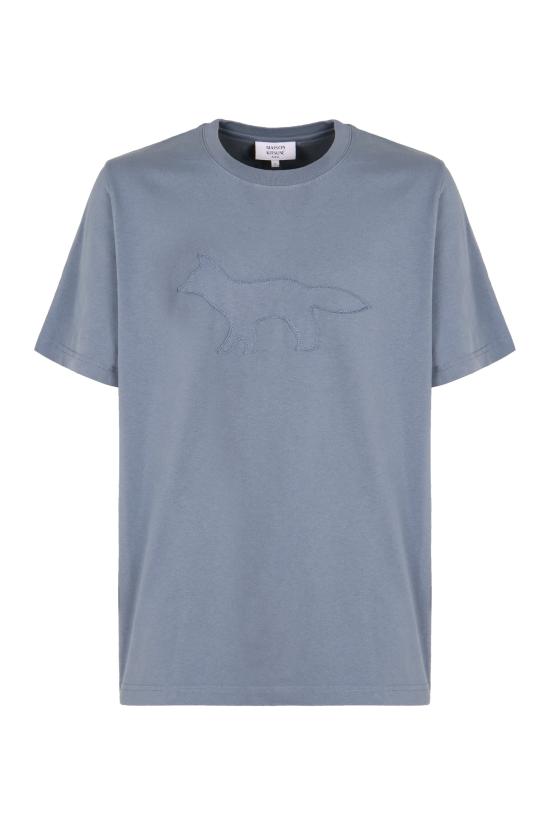 25SS 메종키츠네 반팔 티셔츠 OM00121KJ01180074 blue