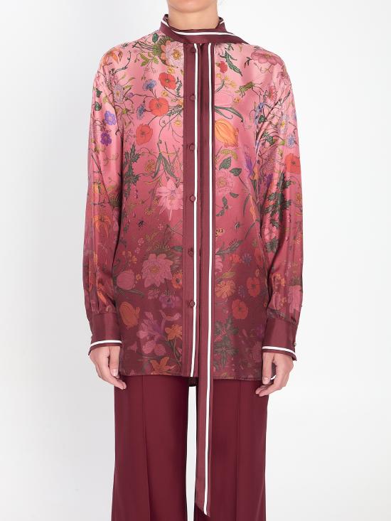 25FW 구찌 그라데이드 플로럴 롱 슬리브 셔츠 835617ZATG85057 Multicolor