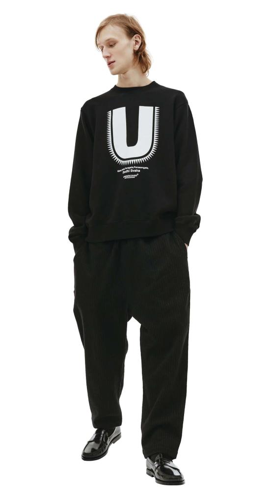  언더커버 긴팔 티셔츠 보디 스바하 스웨트셔츠 블랙