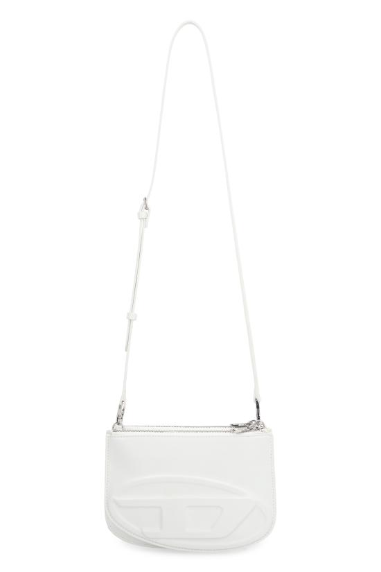 25FW 디젤 1DR 트윈-더블-파우치 프린티드 레더 숄더백 X10330PR818T1003 White - DIESEL