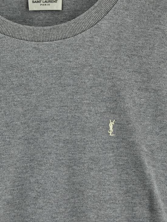 25FW 생로랑 카산드라 피케 티셔츠 781566Y37HC1482 GREY - SAINT LAURENT