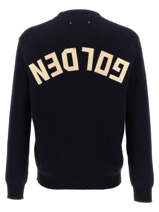 26FW 골든구스 로고 코튼 라운드넥 스웨터 GMP00841P0006625048650486 Blue - GOLDEN GOOSE