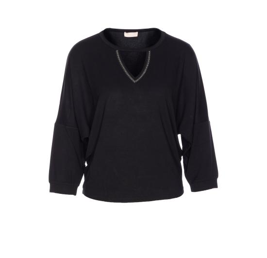 25FW 리우조 긴팔 티셔츠 TF5185JS360 22222 Black