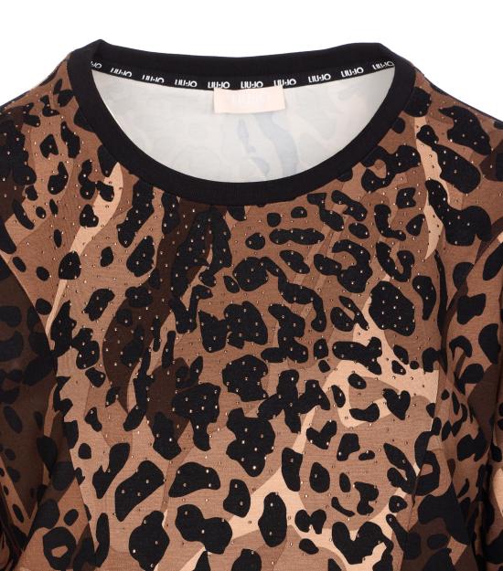 25FW 리우조 긴팔 티셔츠 TF5124JS182 M9701 Brown - LIU JO