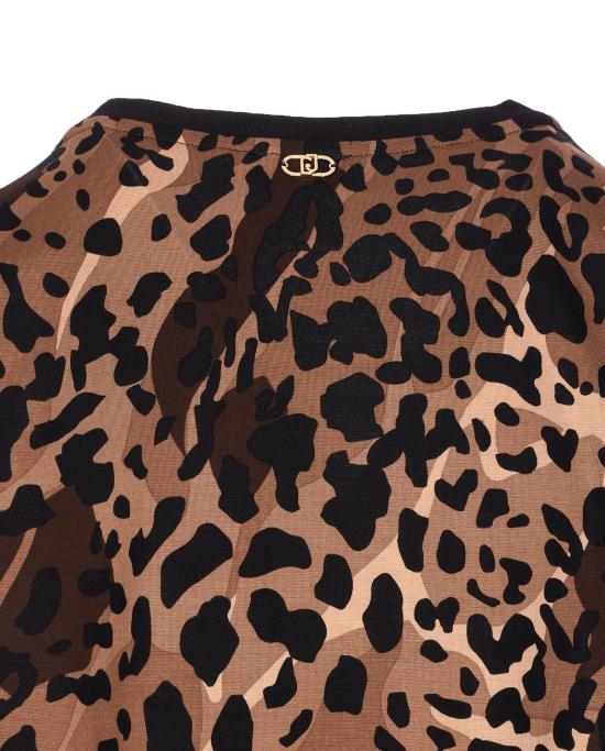 25FW 리우조 긴팔 티셔츠 TF5124JS182 M9701 Brown - LIU JO