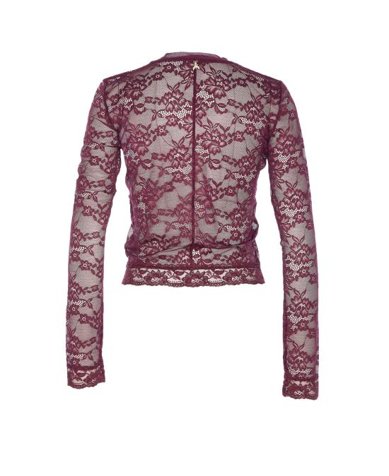 25FW 파트리지아페페 긴팔 티셔츠 8M1738 J301M536 Bordeaux - PATRIZIA PEPE