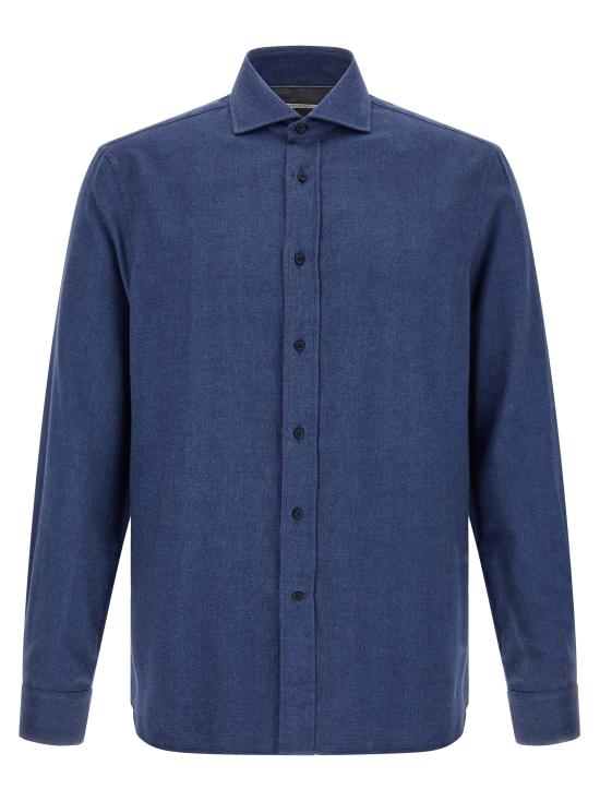 26FW 브루넬로 쿠치넬리 긴팔 셔츠 MY6370627C018 Blue