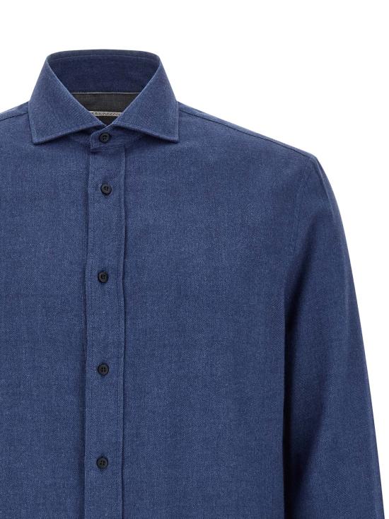 26FW 브루넬로 쿠치넬리 긴팔 셔츠 MY6370627C018 Blue - BRUNELLO CUCINELLI