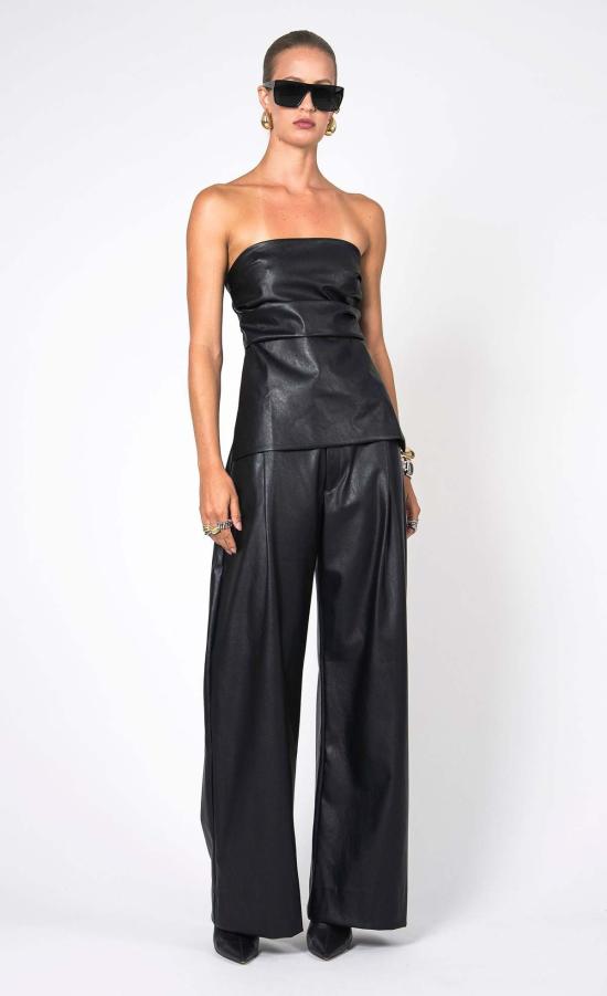  논살란트 레이블 스트레이트 팬츠 논샬란트 라벨 살로메 팬츠 블랙 - NONCHALANT LABEL