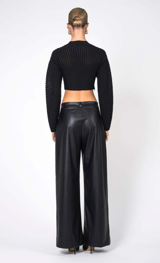  논살란트 레이블 스트레이트 팬츠 논샬란트 라벨 살로메 팬츠 블랙 - NONCHALANT LABEL