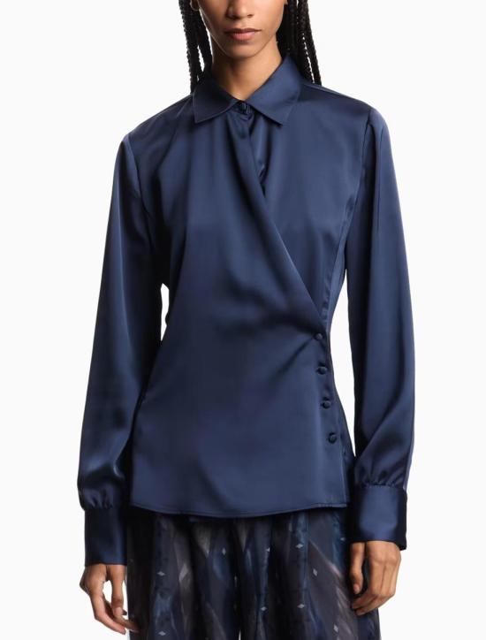 25FW 엠포리오 아르마니 셔츠 EW001950AF15978UB092 CHINA BLUE - EMPORIO ARMANI