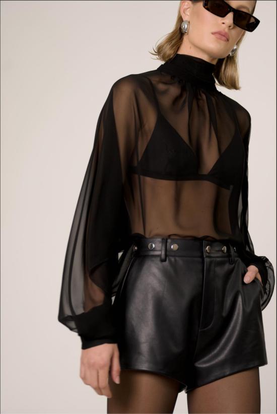  논살란트 레이블 블라우스 논샬런트 라벨 릴리스  블랙 - NONCHALANT LABEL