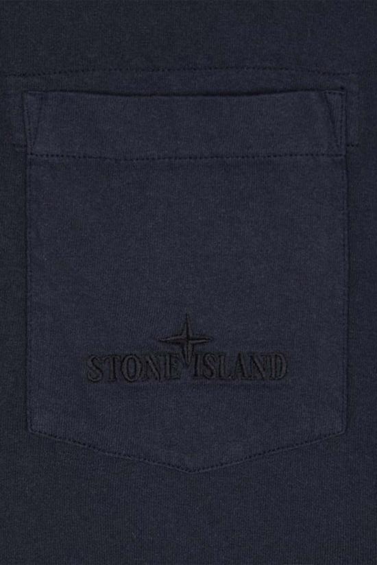  스톤 아일랜드 긴팔 티셔츠 가먼트 다이드 롱슬리브 폴로 네이비 블루 - STONE ISLAND