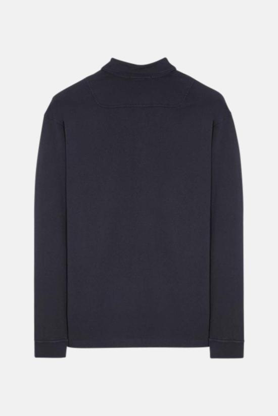  스톤 아일랜드 긴팔 티셔츠 가먼트 다이드 롱슬리브 폴로 네이비 블루 - STONE ISLAND