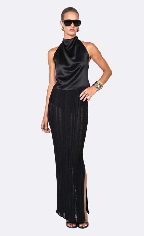  논살란트 레이블 롱 스커트 논샬란트 라벨 릴리아  블랙 - NONCHALANT LABEL