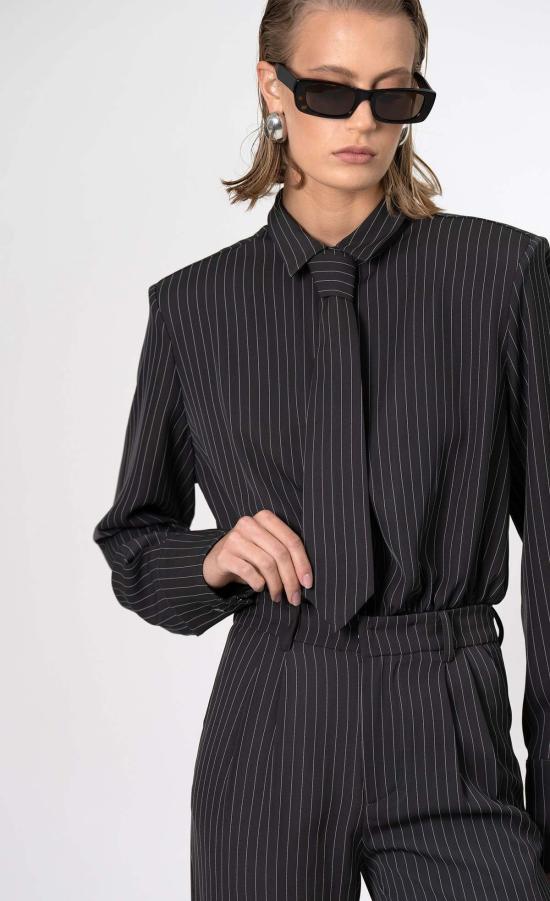  논살란트 레이블 바디수트 티셔츠 논샬런트 라벨 엘로웬 바디수트 그레이/화이트 스트라이프