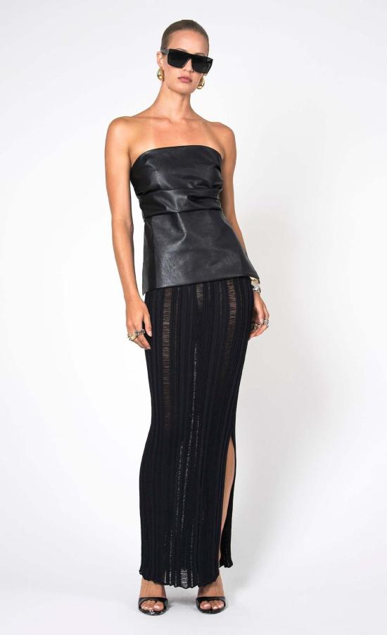  논살란트 레이블 민소매 티셔츠 논차란트 라벨 제나 탑 블랙