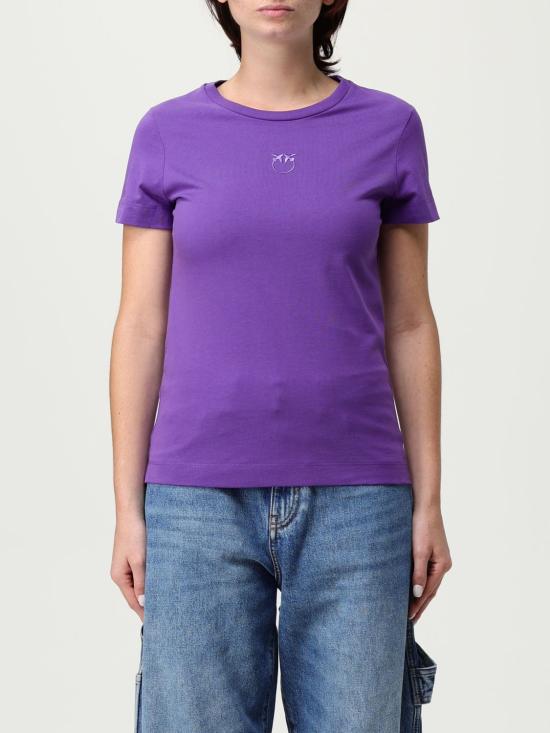 25FW 핑코 반팔 티셔츠 100355A2RD W79 Violet