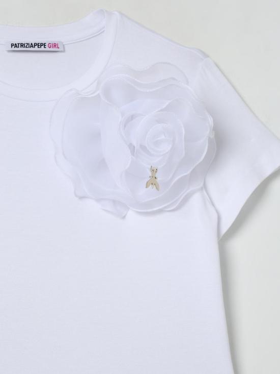 25SS [키즈] 파트리지아페페 티셔츠 7M0897J051 W103 White - PATRIZIA PEPE