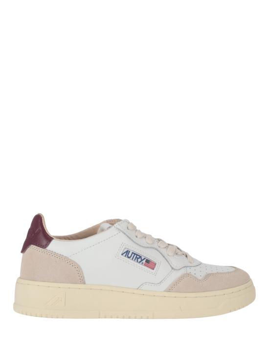 25FW 오트리 메달리스트 로우 스니커즈 AULWLS 03 WHT BURGUNDI