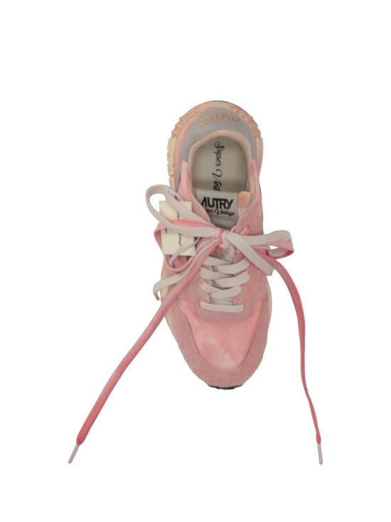 25FW 오트리 릴윈드 나일론 스웨이드 스니커즈 WVLWTN 04 PINK PINK - AUTRY