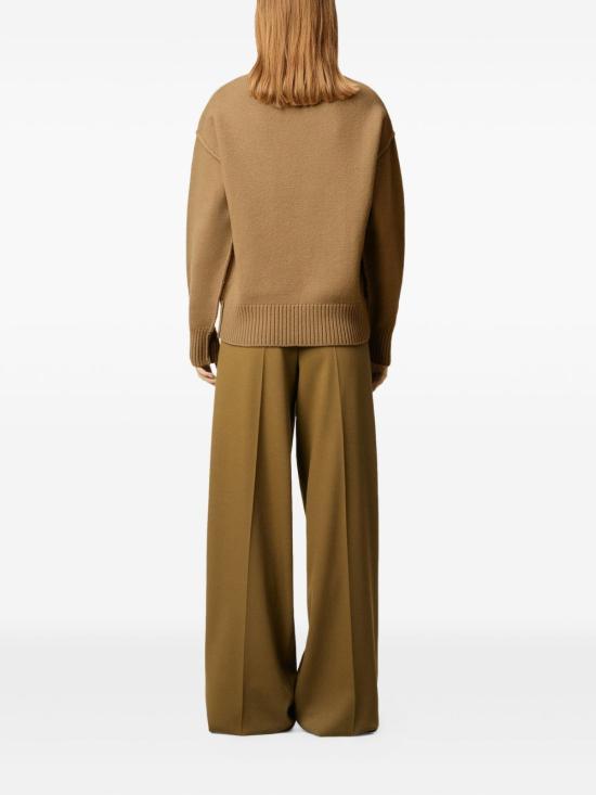 25FW 아미 빅 하트 울 크루넥 스웨터 UKS838018288 CAMEL DOM - AMI