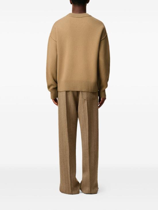 25FW 아미 빅 하트 울 크루넥 스웨터 UKS838018288 CAMEL DOM - AMI