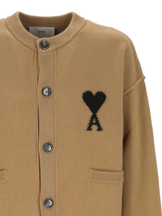 25FW 아미 가디건 UKC368018288 CAMEL DOM - AMI